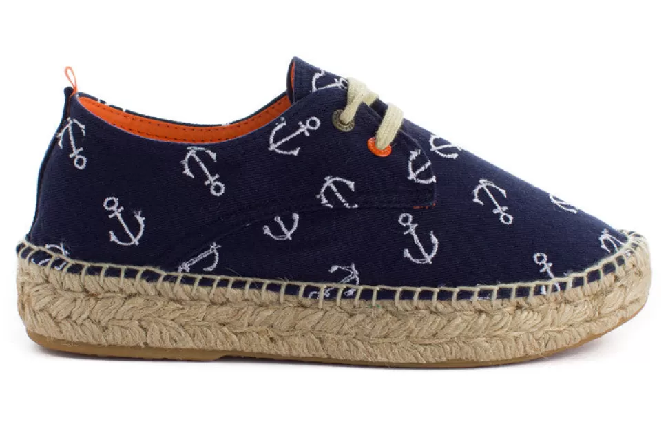 Best Sale Ancore Blucher Terra Marine Donna Espadrillas Con Lacci