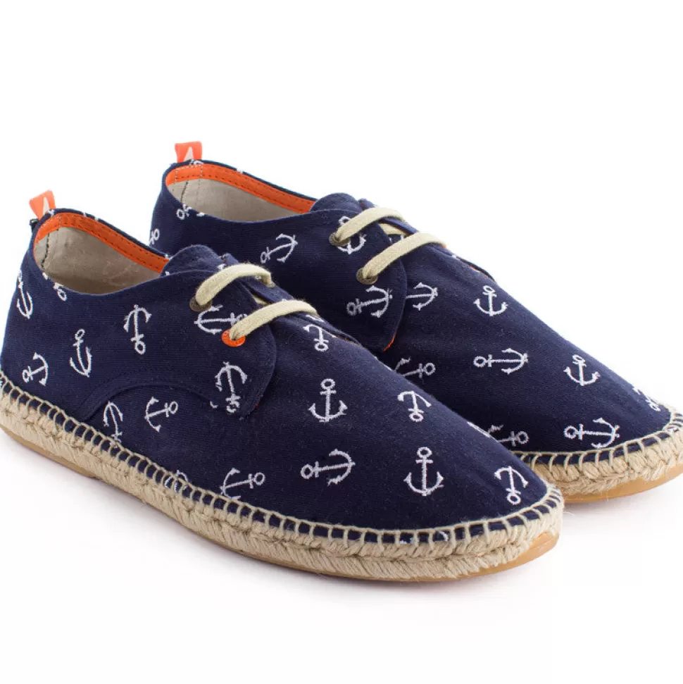 Store Ancore Blucher Terra Marine Uomo Espadrillas Con Lacci