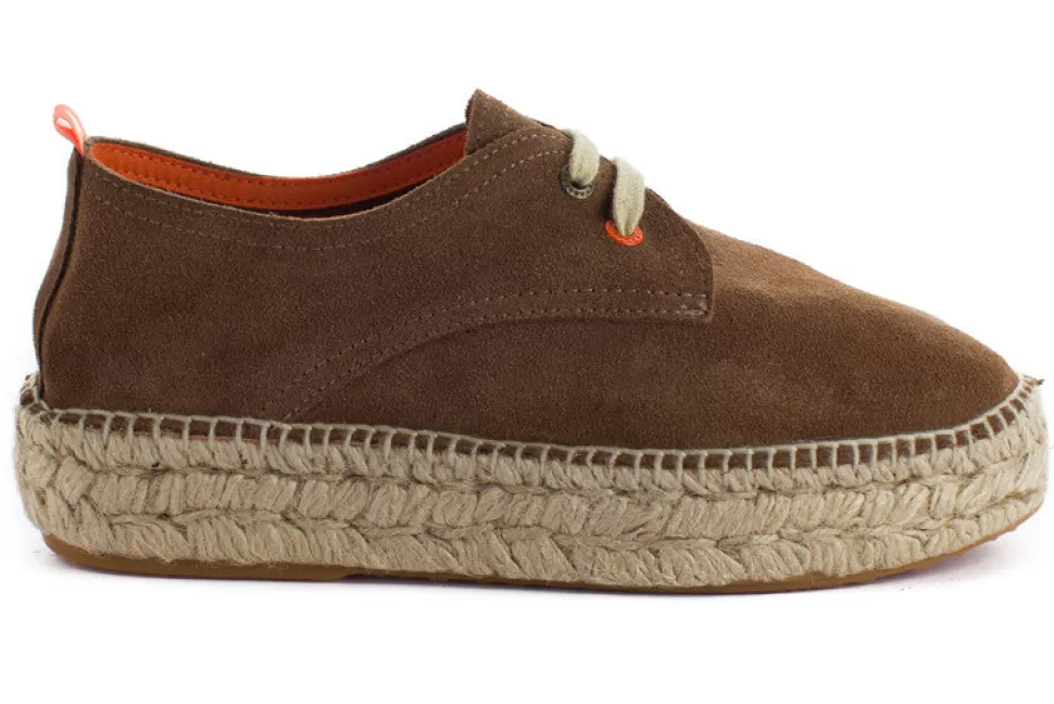 Flash Sale Blucher Della Pelle Della Terra Donna Espadrillas Con Lacci