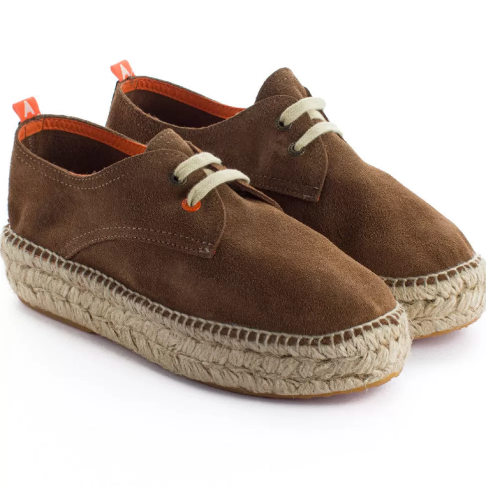 Flash Sale Blucher Della Pelle Della Terra Donna Espadrillas Con Lacci