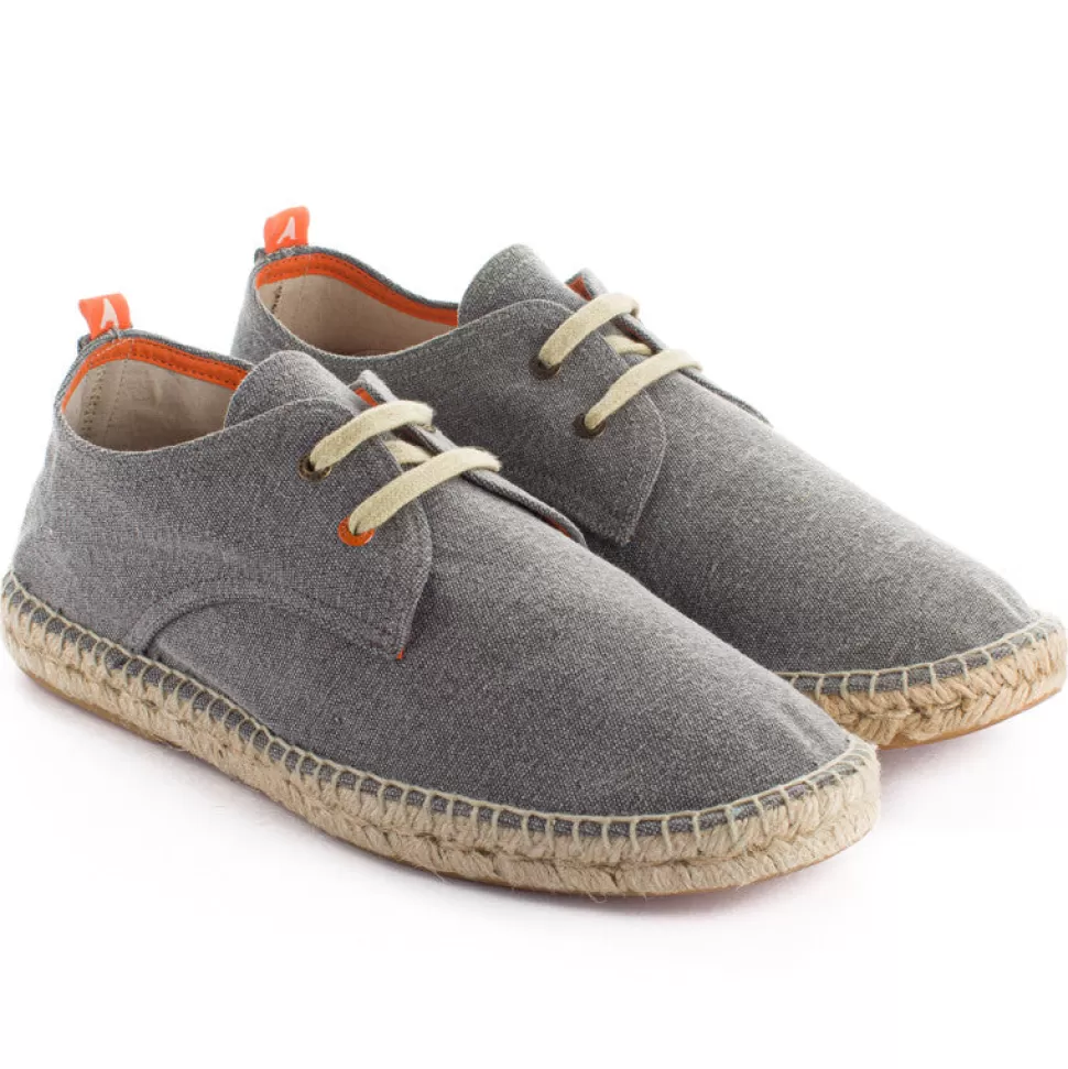 Sale Blucher Grigio Terra Uomo Espadrillas Con Lacci