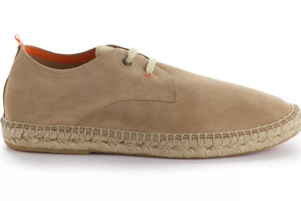 Discount Blucher In Pelle Beige 20 Uomo Espadrillas Estive