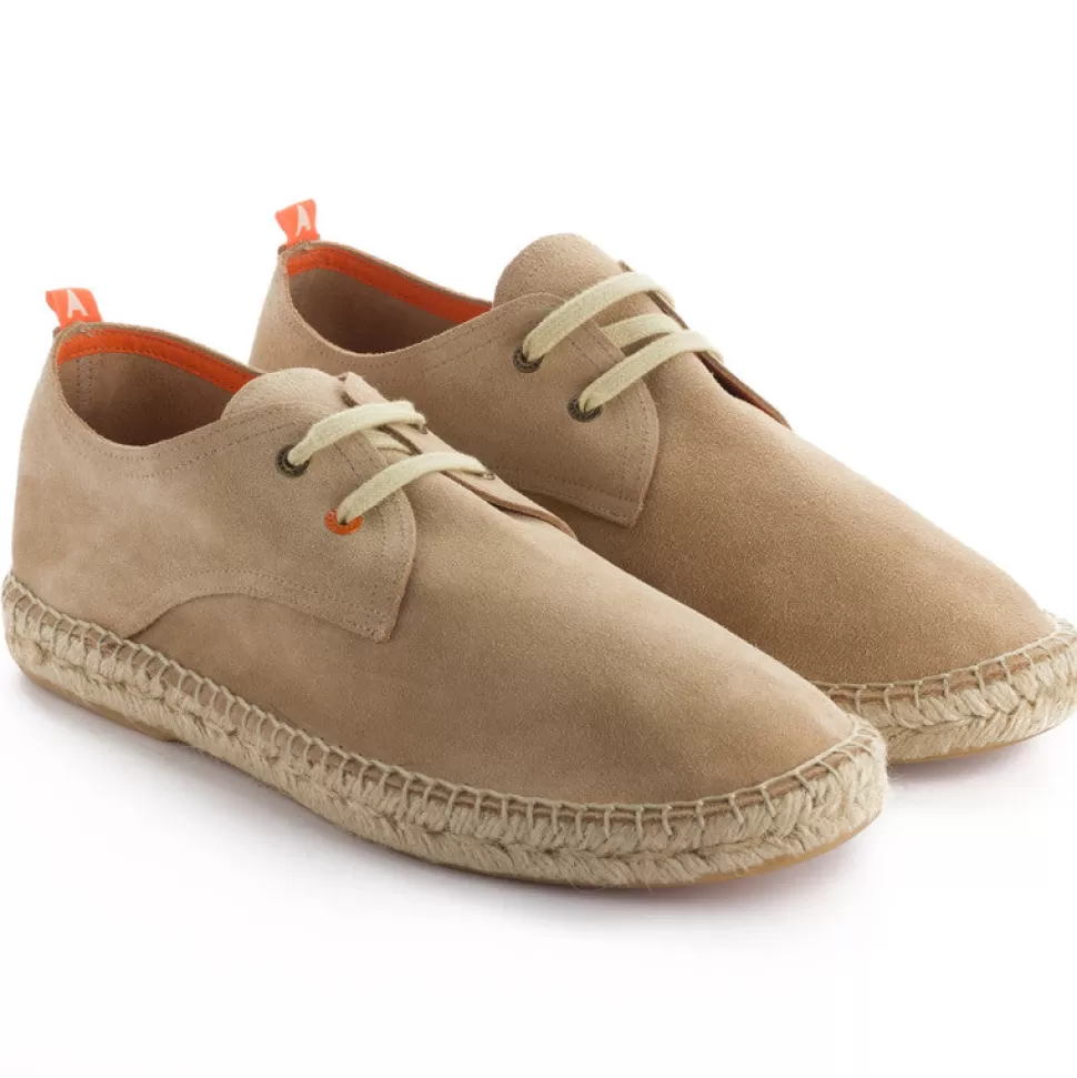 Discount Blucher In Pelle Beige 20 Uomo Espadrillas Estive