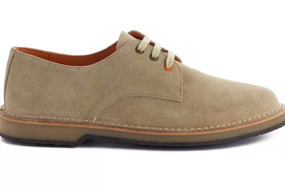 Clearance Blucher In Pelle Crosta Beige Uomo Scarpe Di Pelle