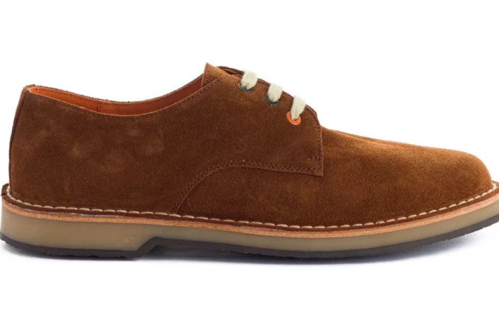 Sale Blucher In Pelle Crosta Marrone Uomo Scarpe Blucher