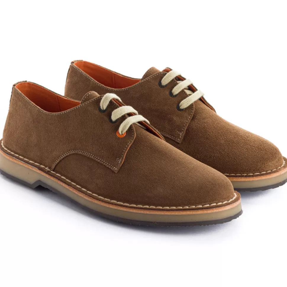 New Blucher In Pelle Crosta Terrestre Uomo Scarpe Di Pelle