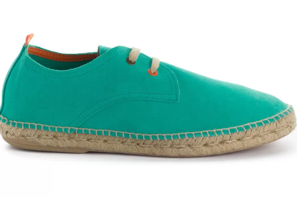 Store Blucher In Pelle Turchese Uomo Espadrillas Con Lacci