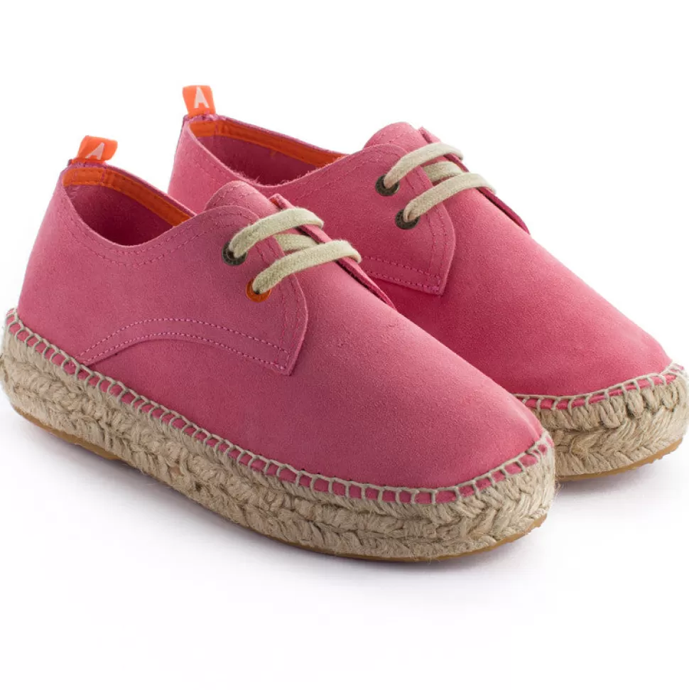 Store Blucher Pelle Di Gomma Da Masticare Donna Espadrillas Con Lacci