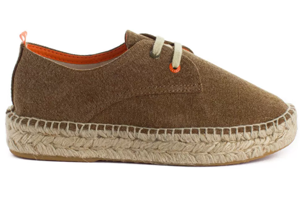 Cheap Blucher Pelle Terra Donna Espadrillas Con Lacci