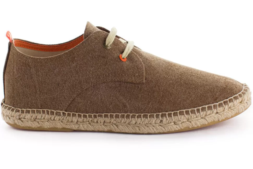 Online Blucher Pelle Terra Uomo Espadrillas Con Lacci