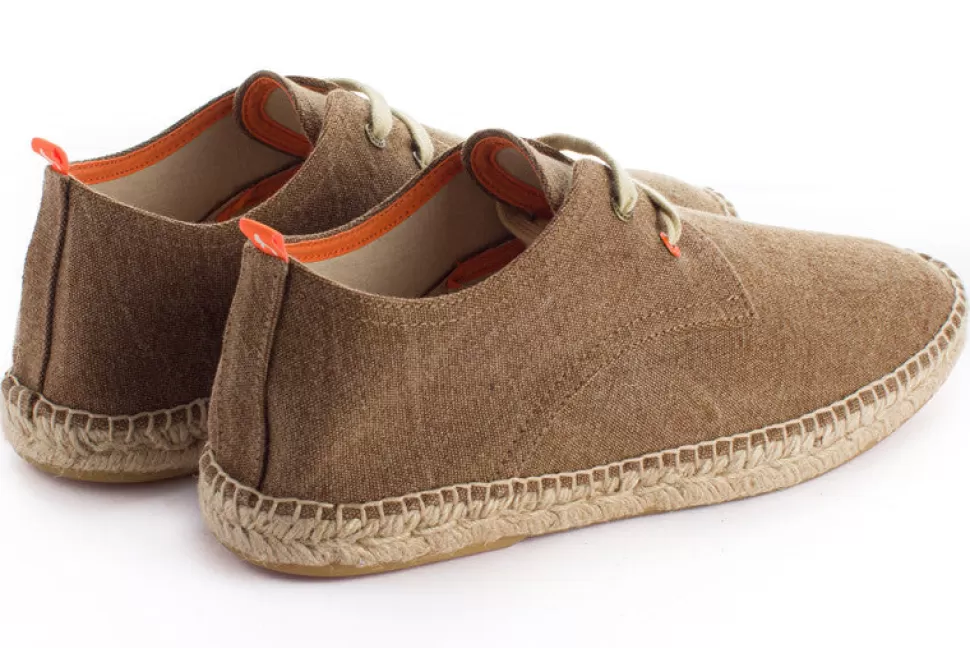 Online Blucher Pelle Terra Uomo Espadrillas Con Lacci