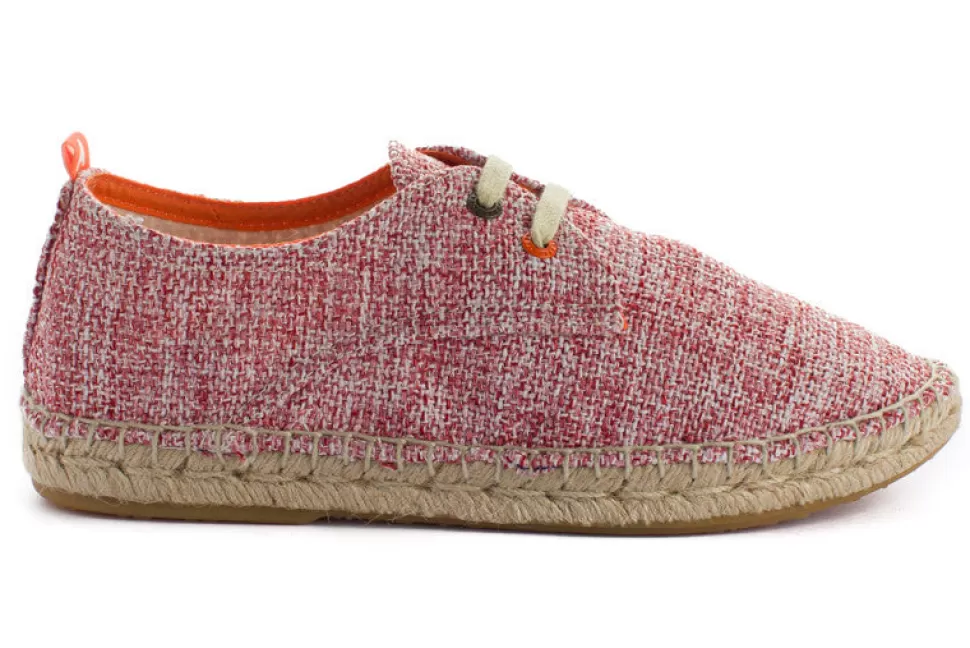 Shop Blucher Terra Casa Bianca Rossa Donna Espadrillas Con Lacci