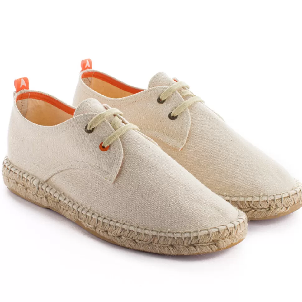 New Blucher Terra Ecru Uomo Espadrillas Con Lacci