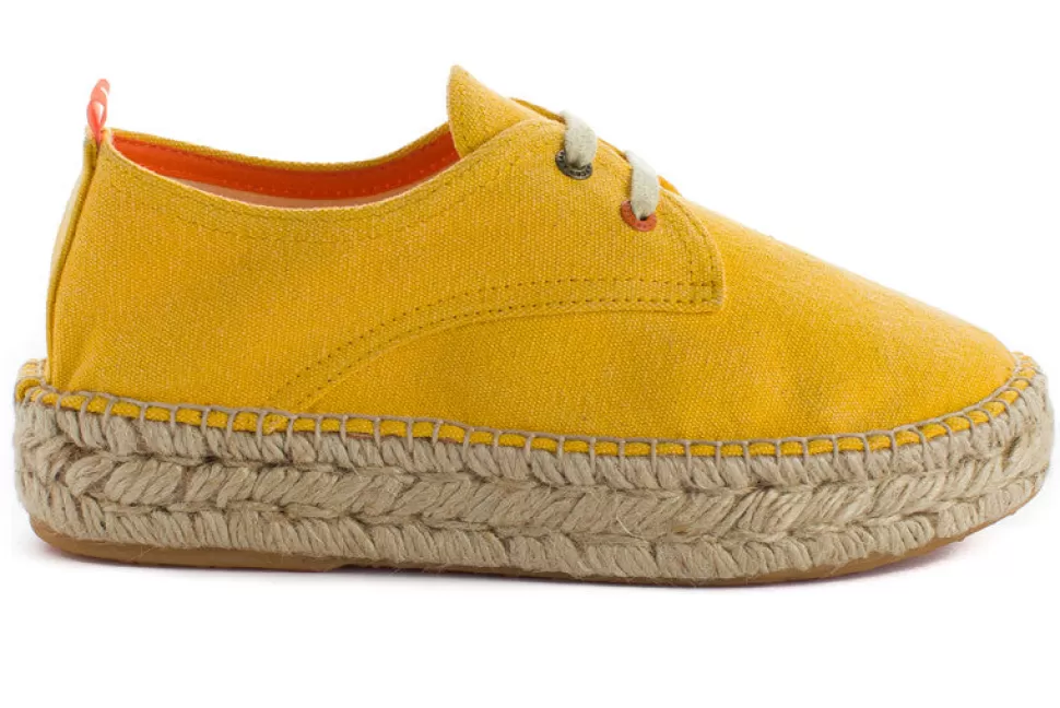 Online Blucher Terra Giallo Donna Espadrillas Con Lacci