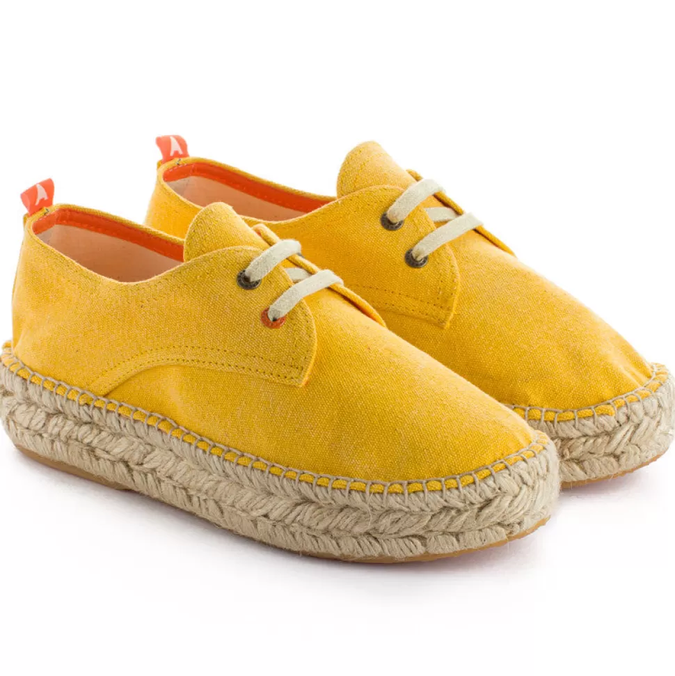 Online Blucher Terra Giallo Donna Espadrillas Con Lacci