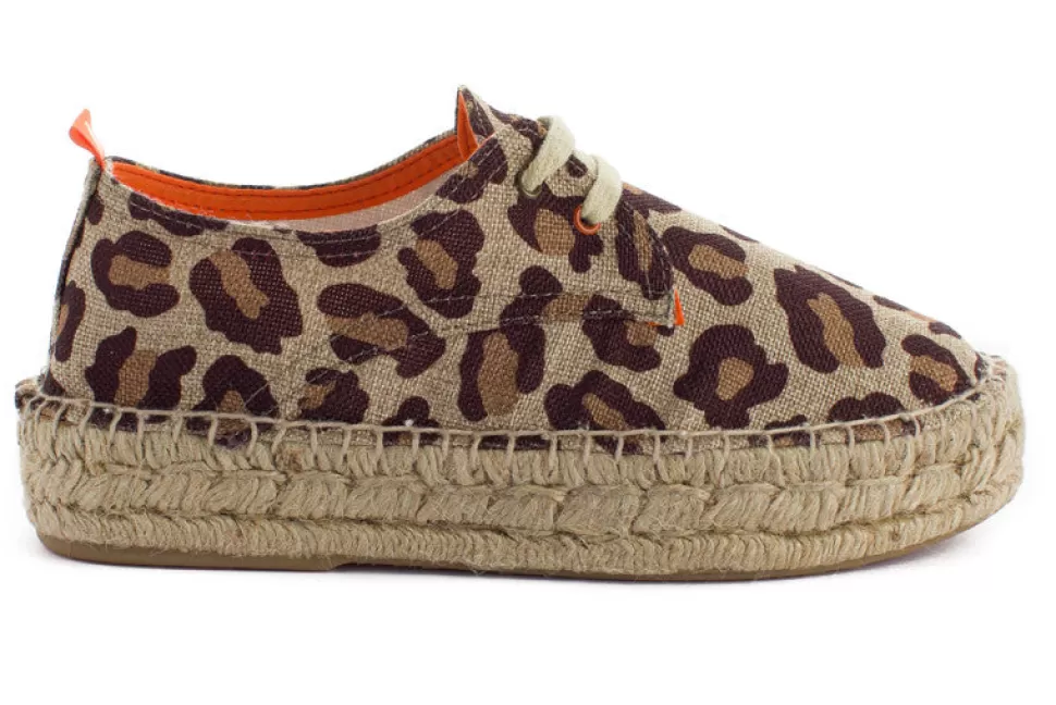 Best Sale Blucher Terra Leopardo Donna Espadrillas Con Lacci