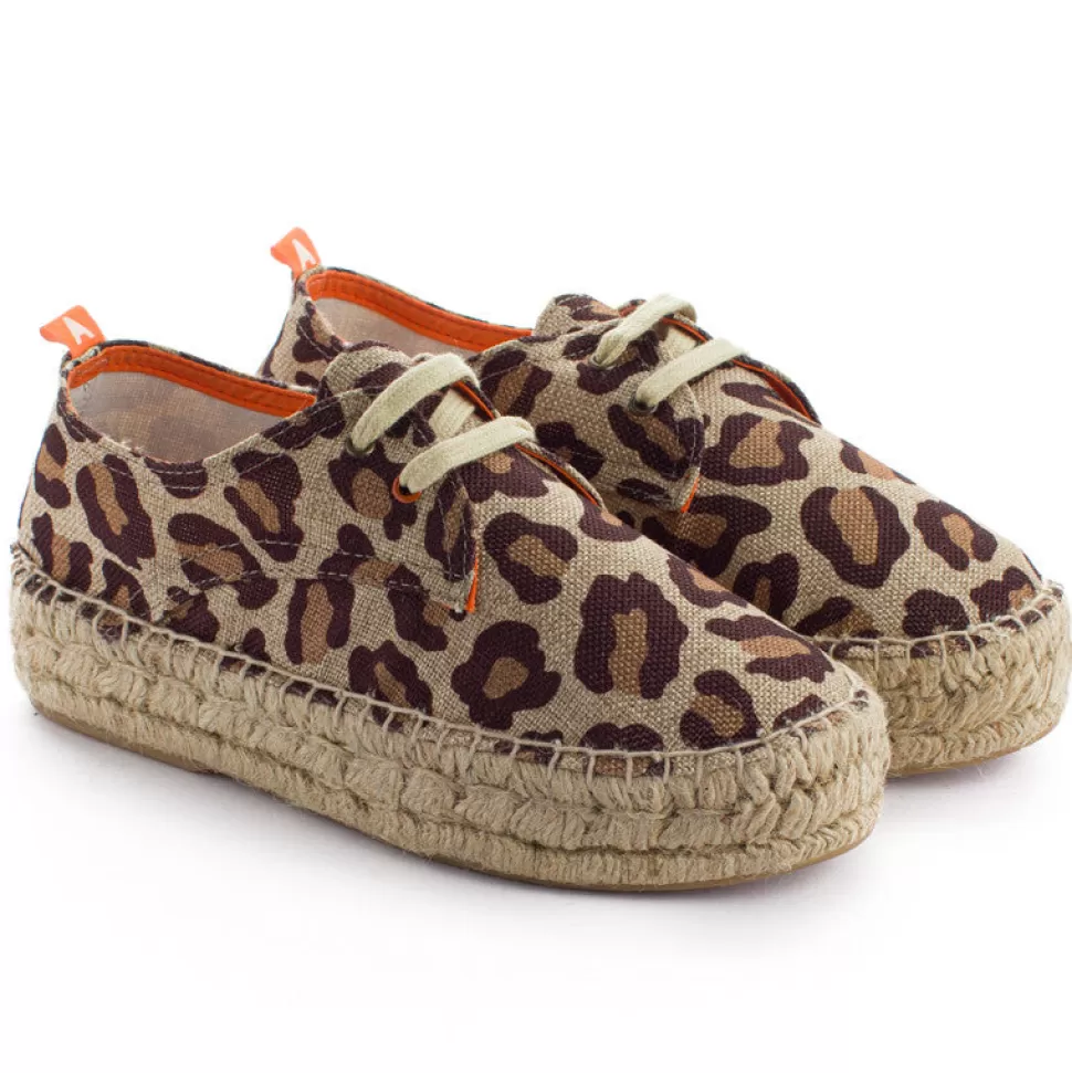 Best Sale Blucher Terra Leopardo Donna Espadrillas Con Lacci