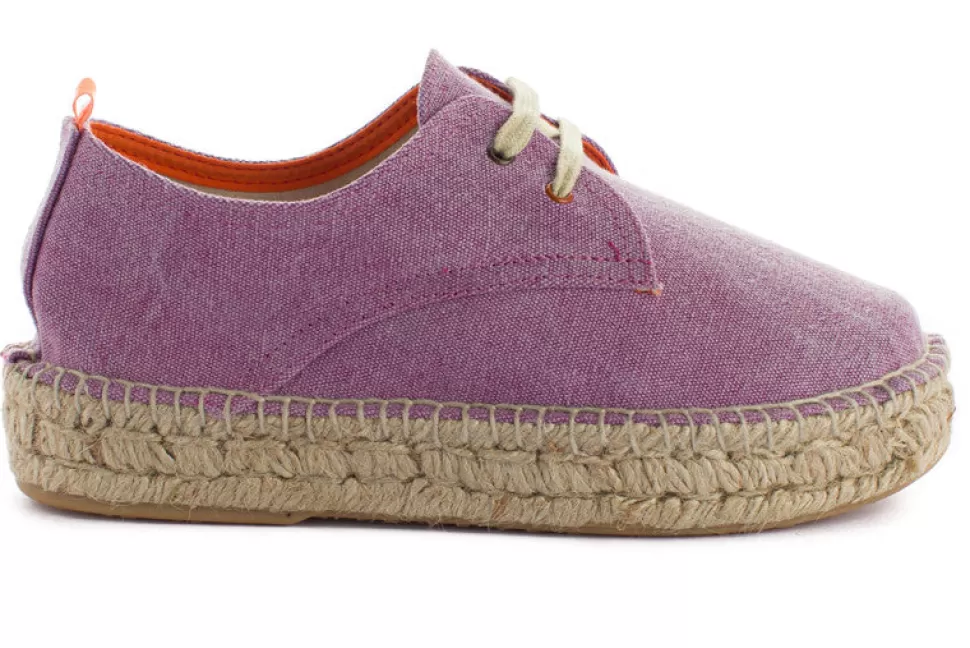 Outlet Blucher Terra Lilla Donna Espadrillas Con Lacci