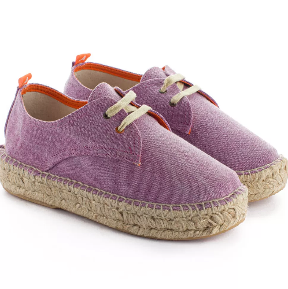 Outlet Blucher Terra Lilla Donna Espadrillas Con Lacci