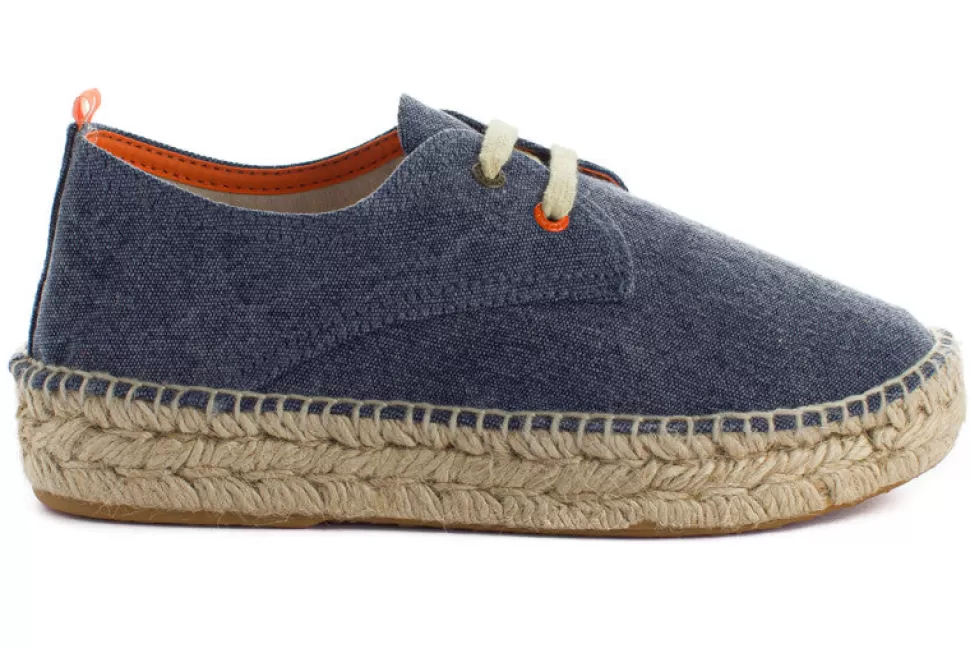 Cheap Blucher Terra Marino Donna Espadrillas Con Lacci