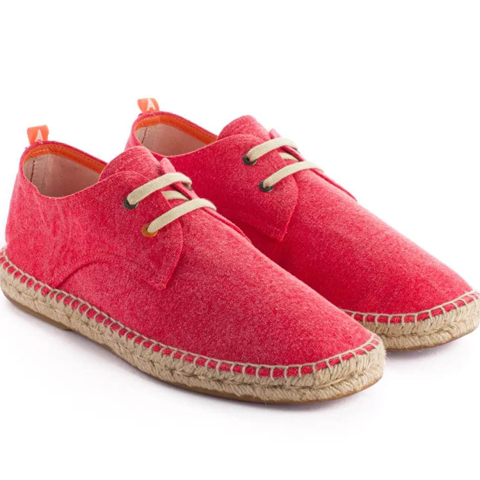 Outlet Blucher Terra Rosso Uomo Espadrillas Con Lacci