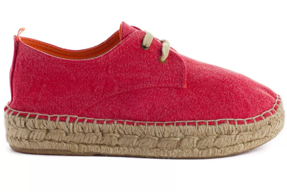 Outlet Blucher Terra Vermiglio Donna Espadrillas Con Lacci