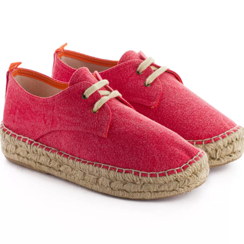 Outlet Blucher Terra Vermiglio Donna Espadrillas Con Lacci