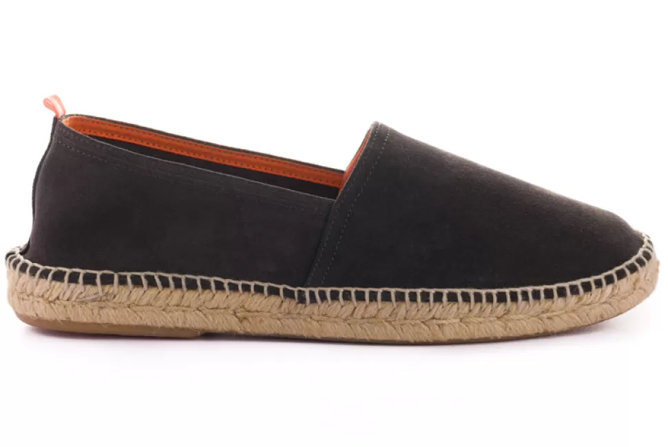 Cheap Campeggio In Pelle Antracite Uomo Espadrillas Da Campeggio