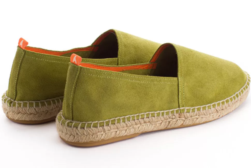 Clearance Campeggio In Pelle Kaki 16 Uomo Espadrillas Estive