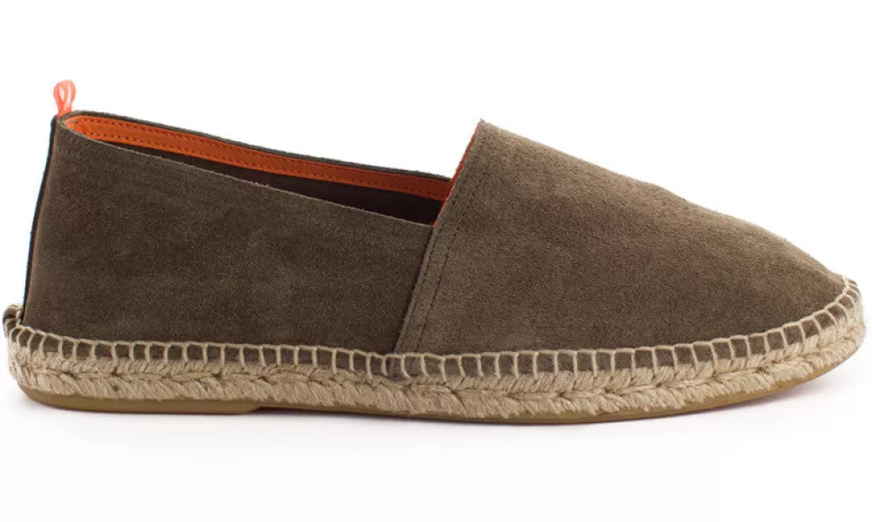 Discount Campeggio In Pelle Kaki 19 Uomo Espadrillas Di Iuta