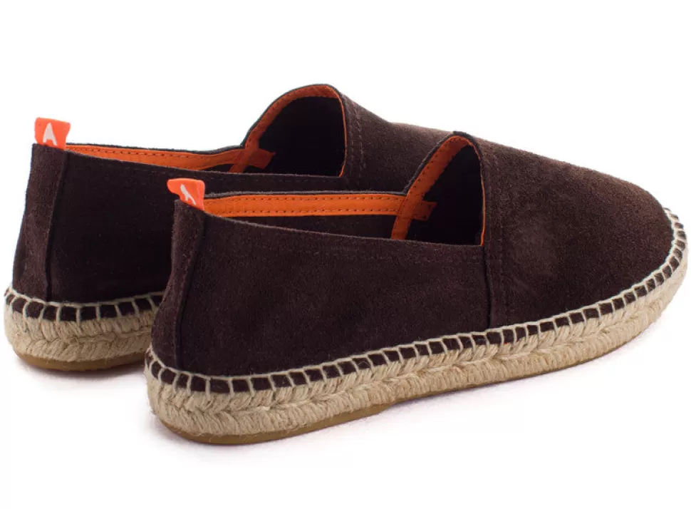 Clearance Campeggio Pelle Di Cioccolato Donna Espadrillas Estive