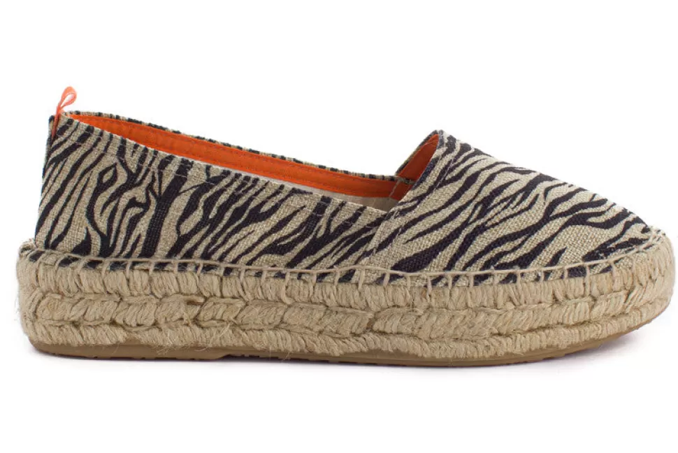 Discount Campeggio Terra Cebra Donna Espadrillas Di Iuta