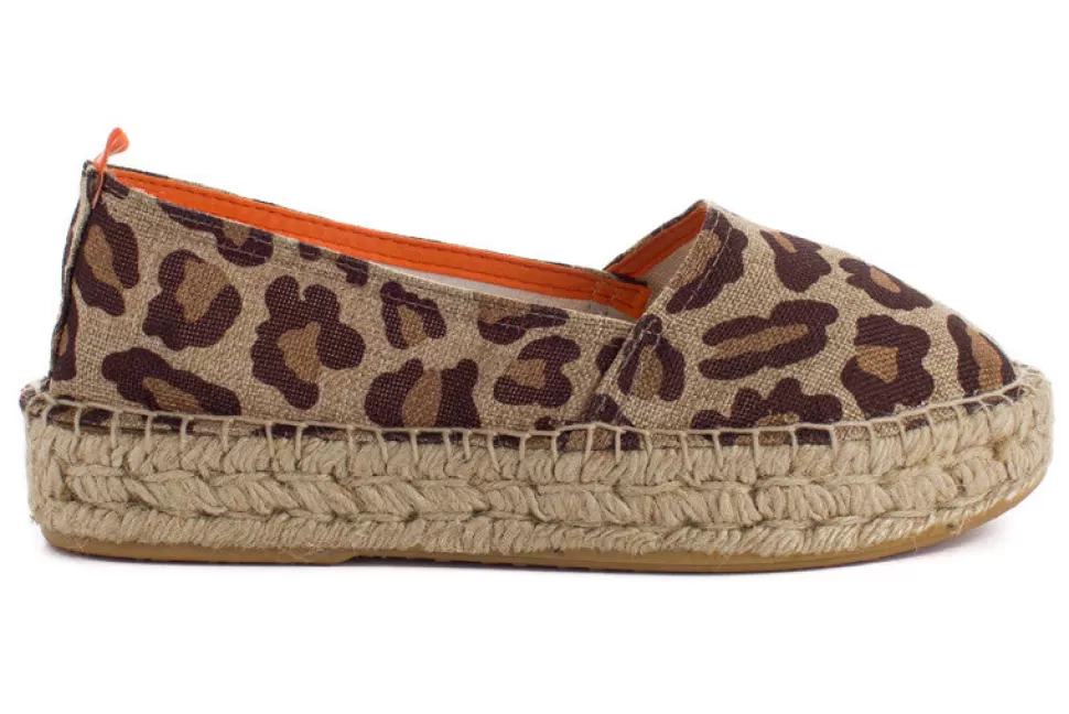 Best Campeggio Terra Leopardo Donna Espadrillas Di Iuta