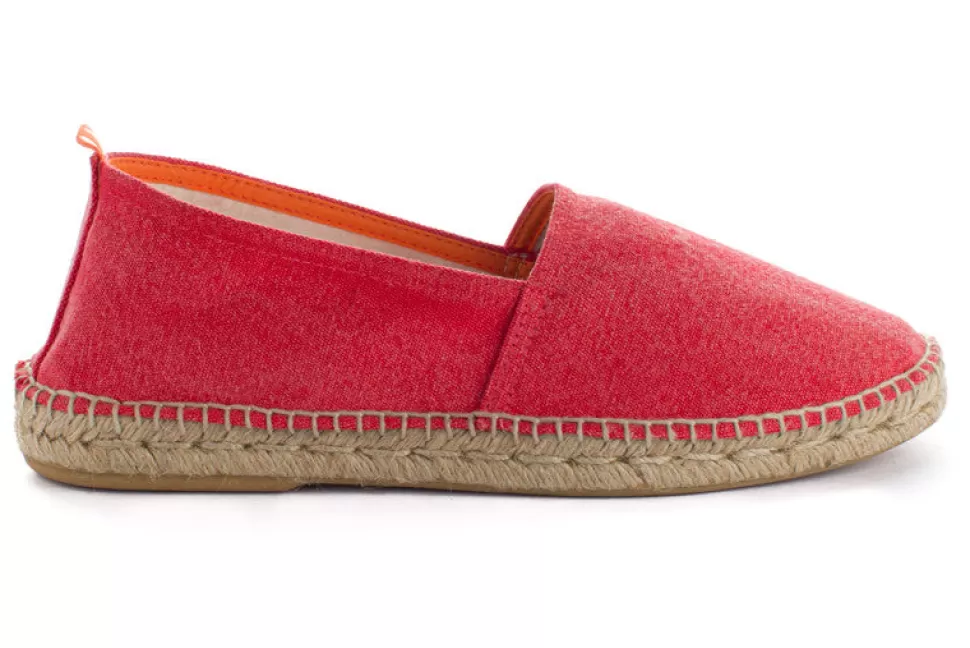 Hot Campeggio Terra Rosso Uomo Espadrillas Di Iuta