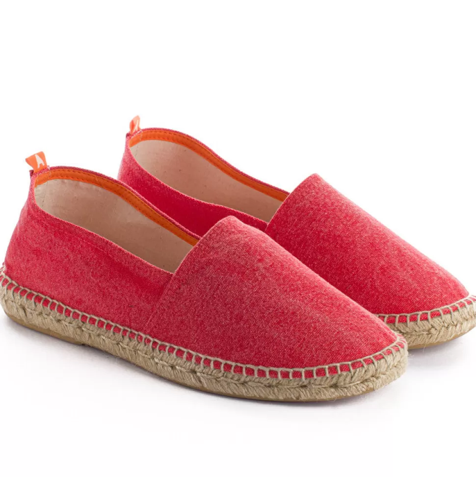 Hot Campeggio Terra Rosso Uomo Espadrillas Di Iuta