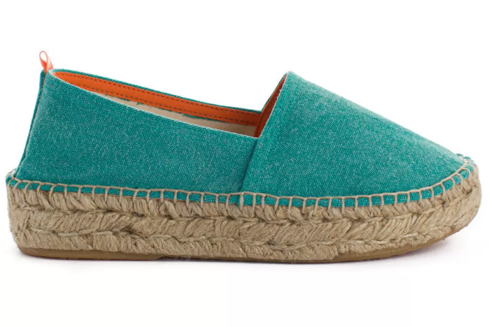 Sale Campeggio Terra Verde Donna Espadrillas Di Iuta