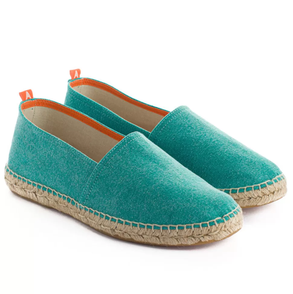 Outlet Campeggio Terra Verde Uomo Espadrillas Di Iuta