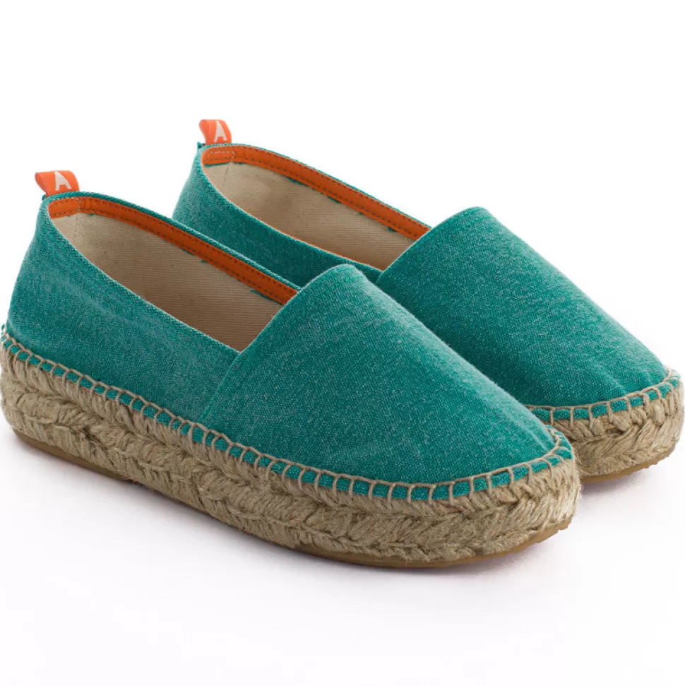 Sale Campeggio Terra Verde Donna Espadrillas Di Iuta