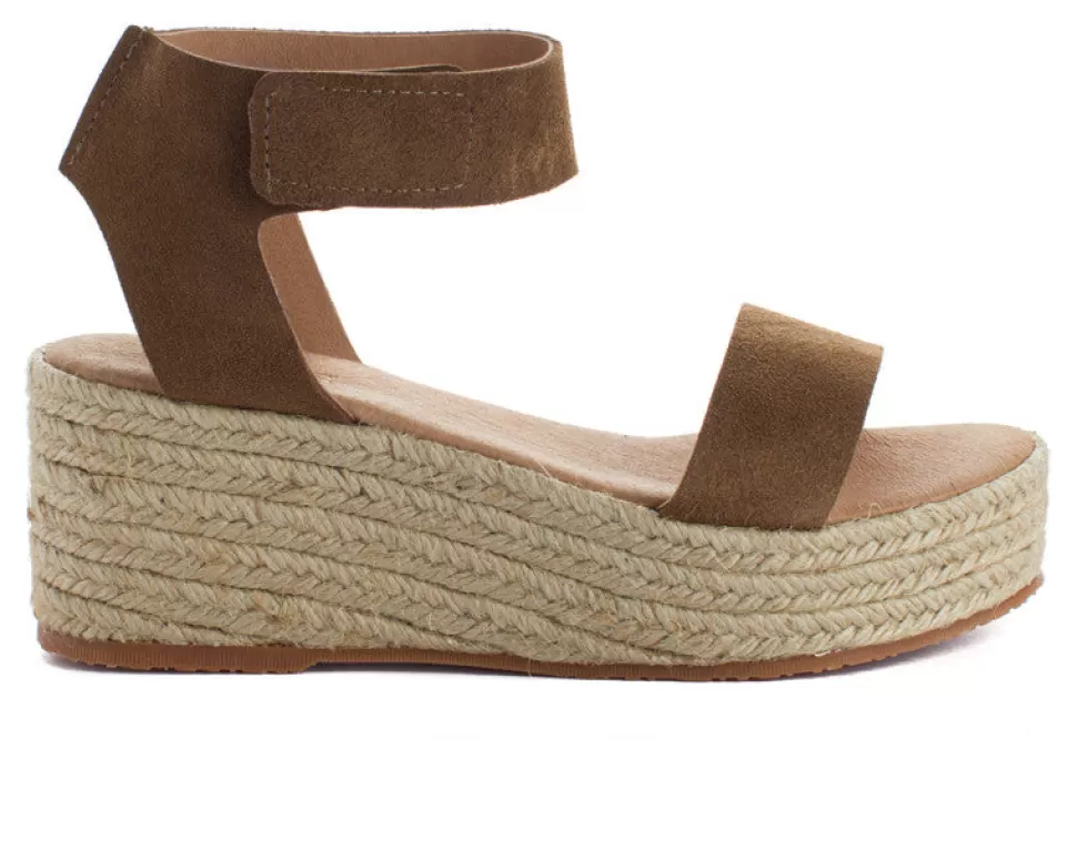 Cheap Espadrillas Con Zeppa In Pelle Mallorca Tierra Donna Espadrillas Con Zeppe