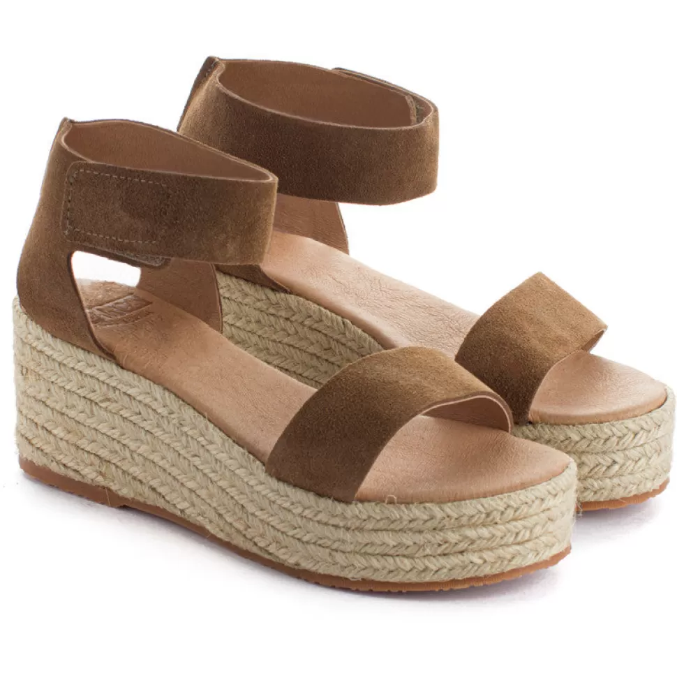 Cheap Espadrillas Con Zeppa In Pelle Mallorca Tierra Donna Espadrillas Con Zeppe