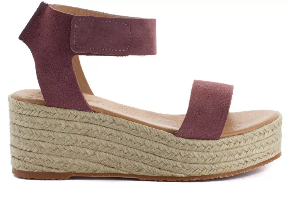 Flash Sale Espadrillas Con Zeppa In Pelle Mallorca Viola Donna Espadrillas Con Zeppe