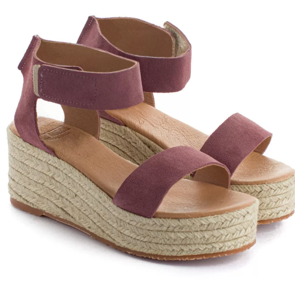 Flash Sale Espadrillas Con Zeppa In Pelle Mallorca Viola Donna Espadrillas Con Zeppe