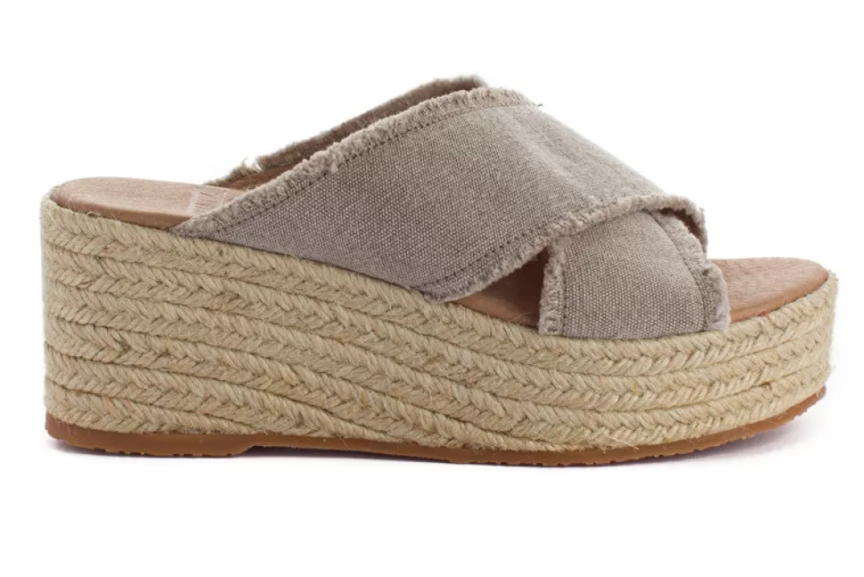 Cheap Espadrillas Con Zeppa Rhodes Panna Donna Espadrillas Con Zeppe