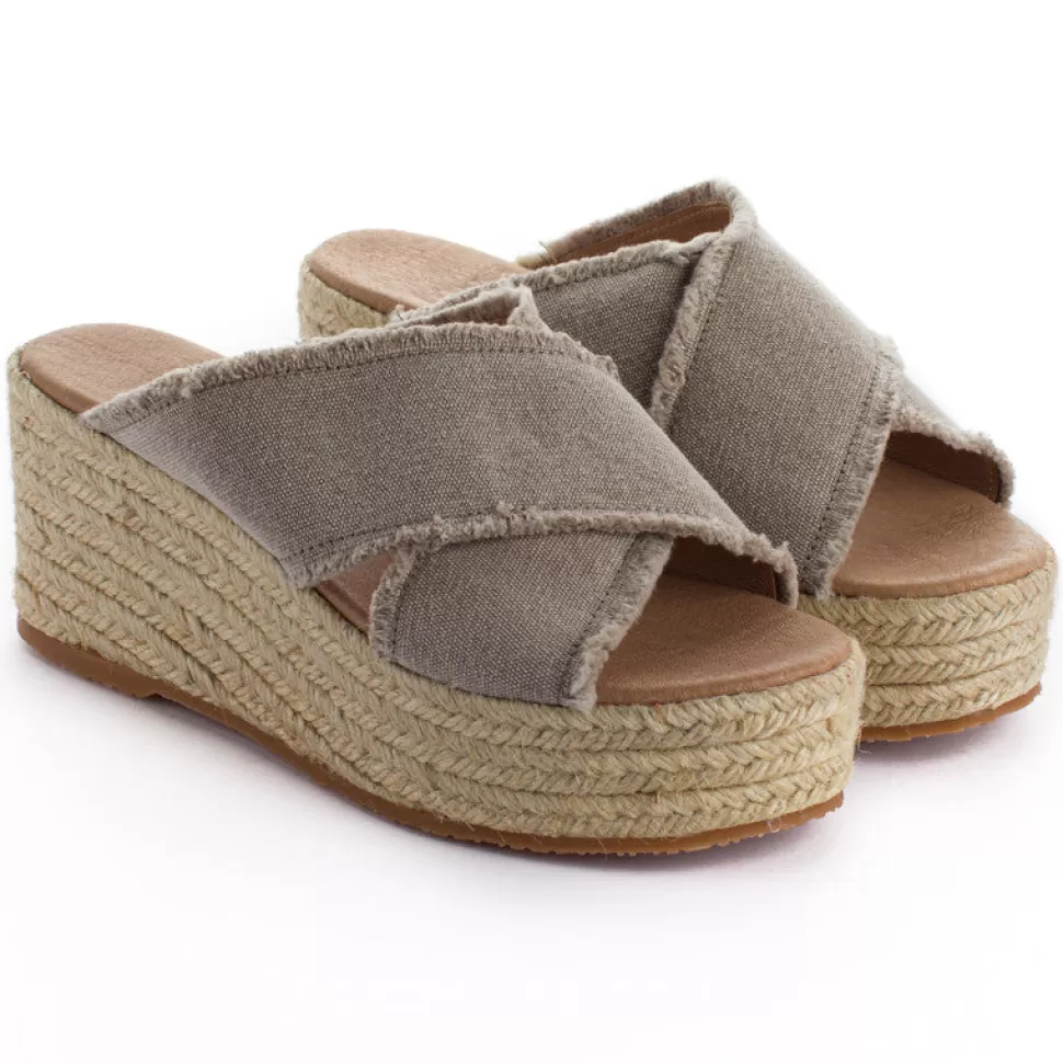 Cheap Espadrillas Con Zeppa Rhodes Panna Donna Espadrillas Con Zeppe