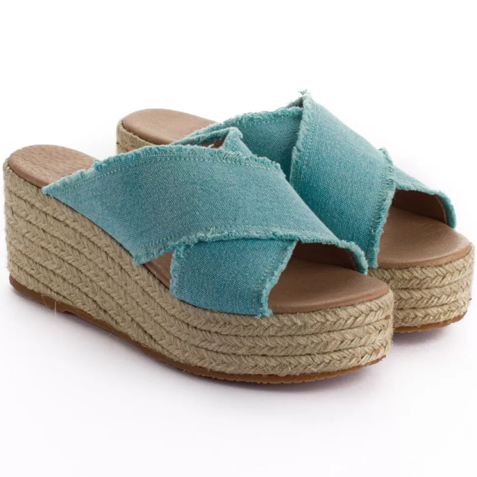 Sale Espadrillas Con Zeppa Rodos Aguamar Donna Espadrillas Con Zeppe