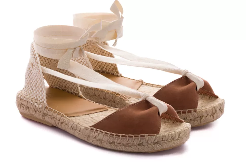 Best Sale Menorquinas Cinta Nobuck Brandy Donna Espadrillas Estive