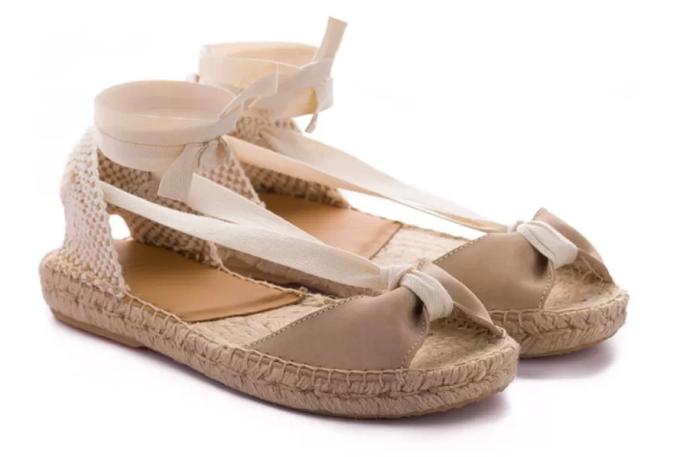 Online Menorquinas Cinta Nobuck Hielo Donna Espadrillas Estive