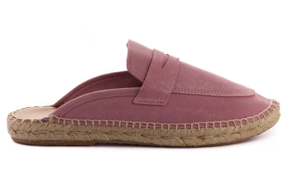 Store Mocasin Abierto Piel Pink Donna Espadrillas Mocassino