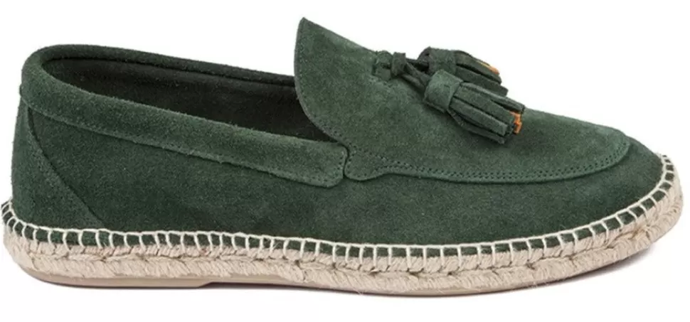 Store Mocassini Con Nappine In Pelle Smeraldo 17 Uomo Espadrillas Mocassino