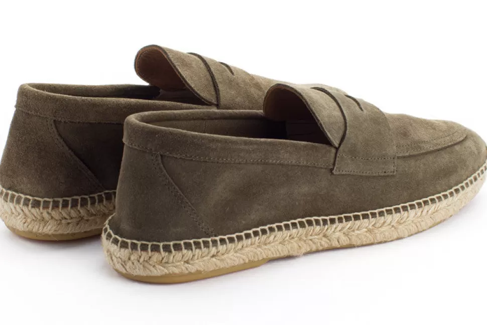 Cheap Mocassino In Pelle Kaki 19 Uomo Espadrillas Mocassino